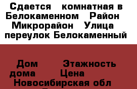 Сдается 1-комнатная в Белокаменном › Район ­ Микрорайон › Улица ­ переулок Белокаменный › Дом ­ 5 › Этажность дома ­ 3 › Цена ­ 10 000 - Новосибирская обл., Бердск г. Недвижимость » Квартиры аренда   